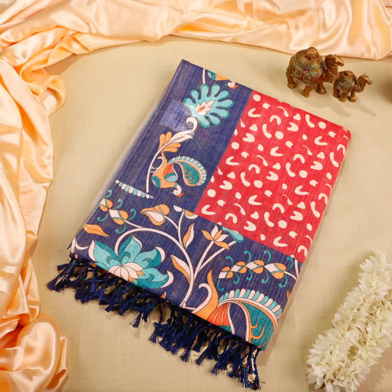 Kalamkari Tissue Cotton Saree