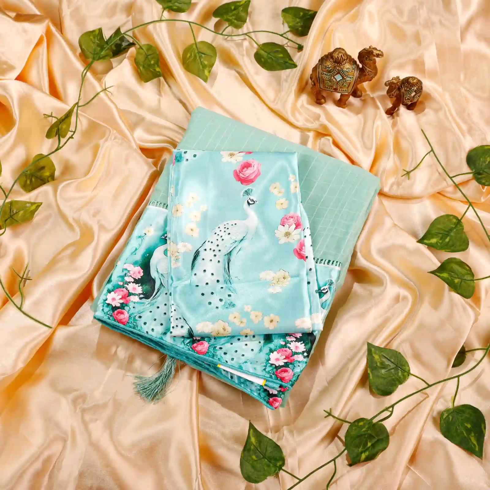 Georgette Satin Border Saree