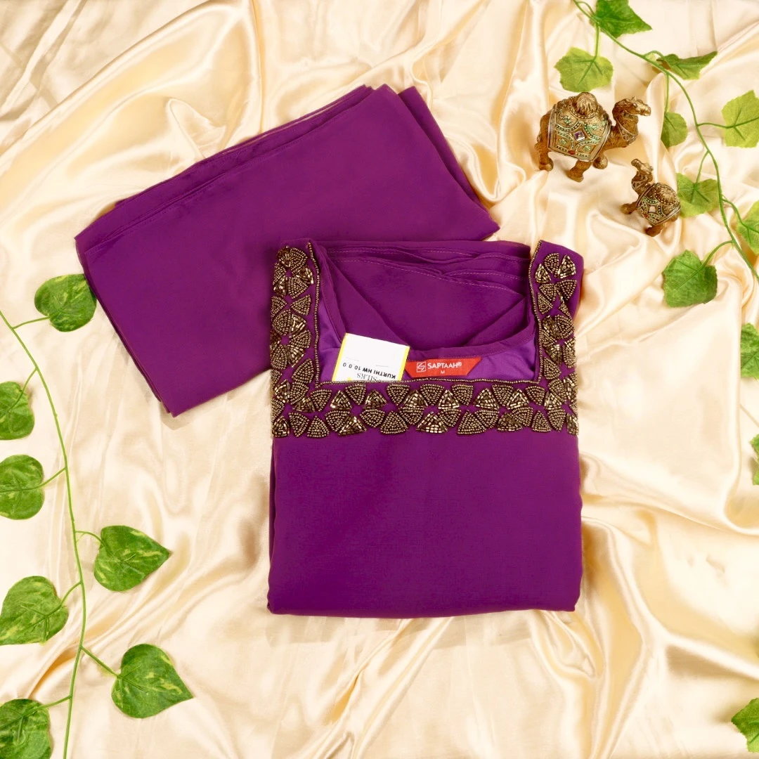 Georgette Kurti with Dupatta