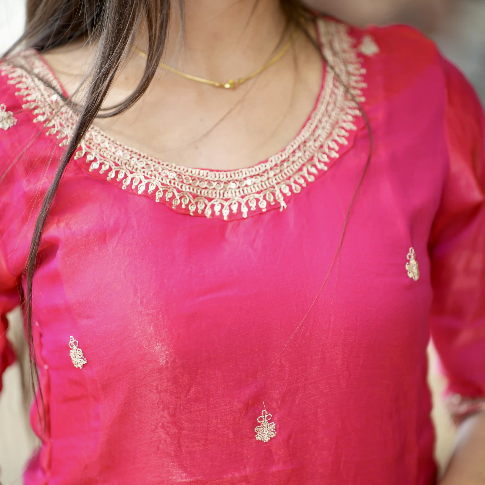 Space Silk Kurti Top