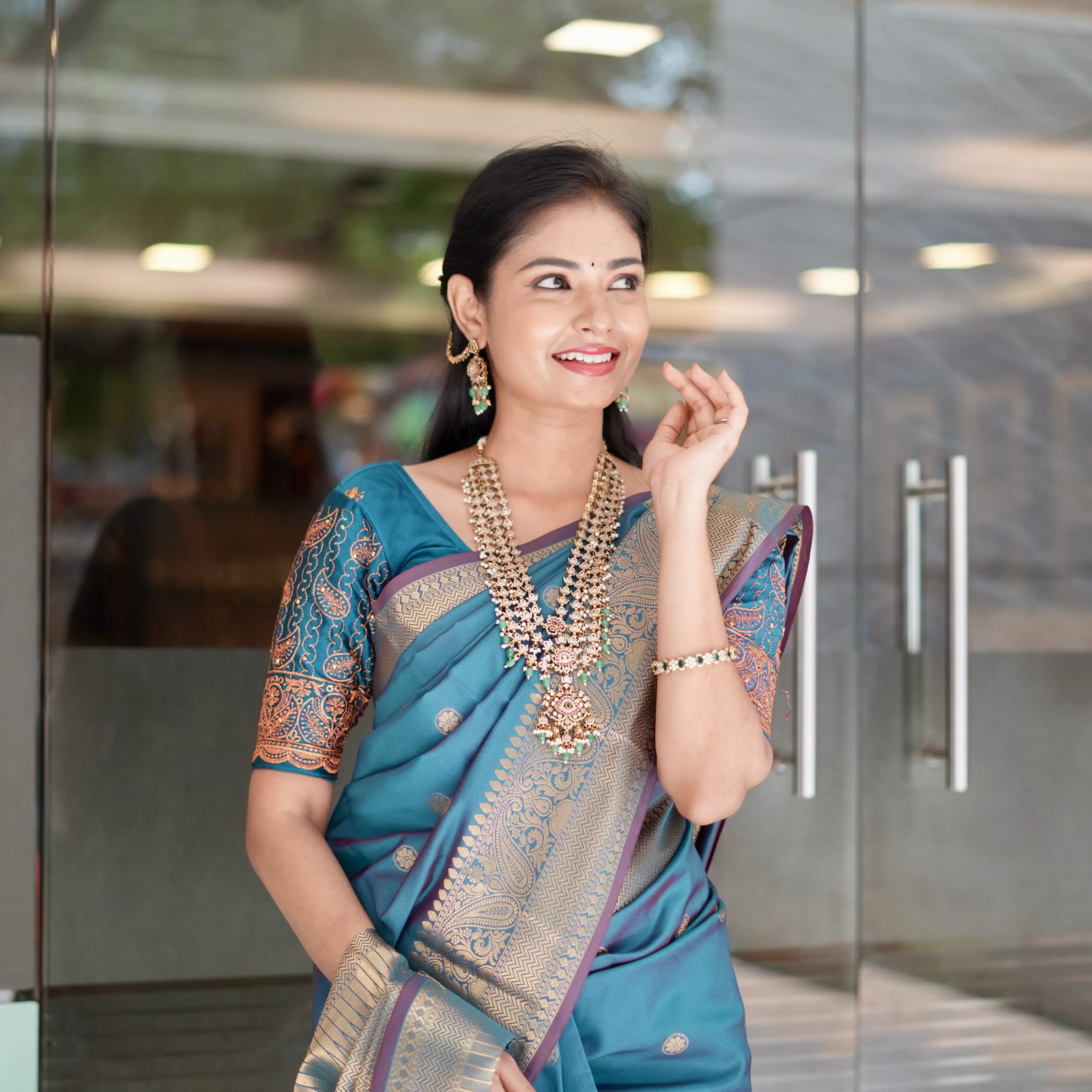 Vintage Butta Work Semi Silk Saree